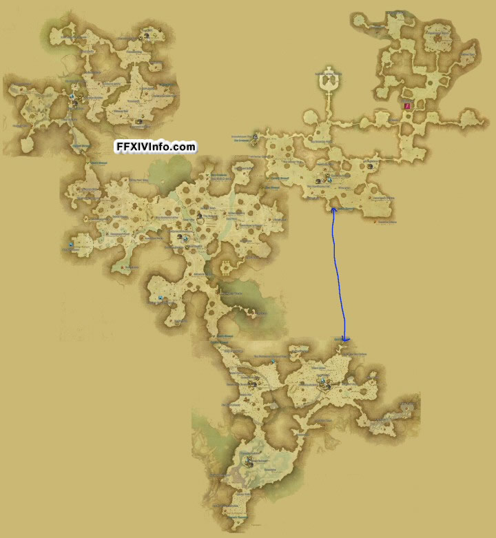 Map of The The Black Shroud in FFXIV: 