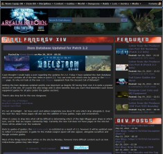 Screenshot of FFXIV Info.com